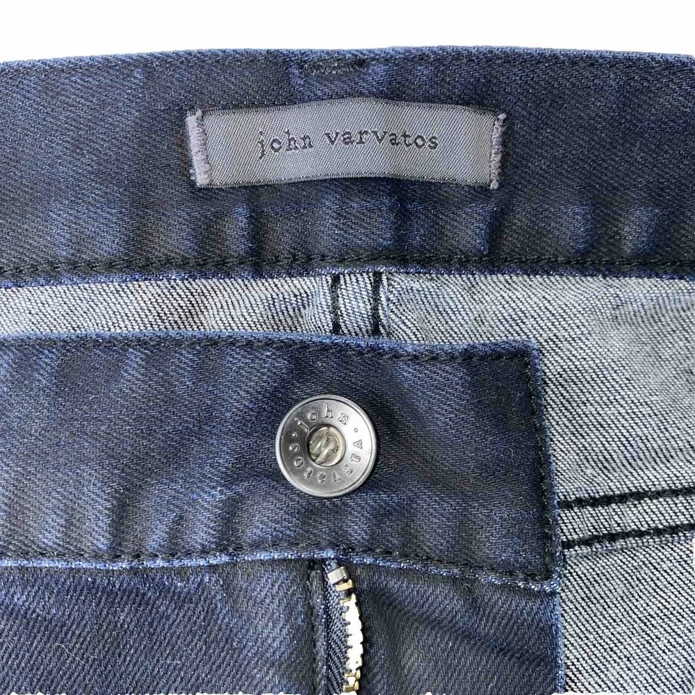 John Varvatos JV702 Slim Jeans Dark Blue Men's 38x31 Indigo Denim Stretchy Japan - Picture 2 of 16